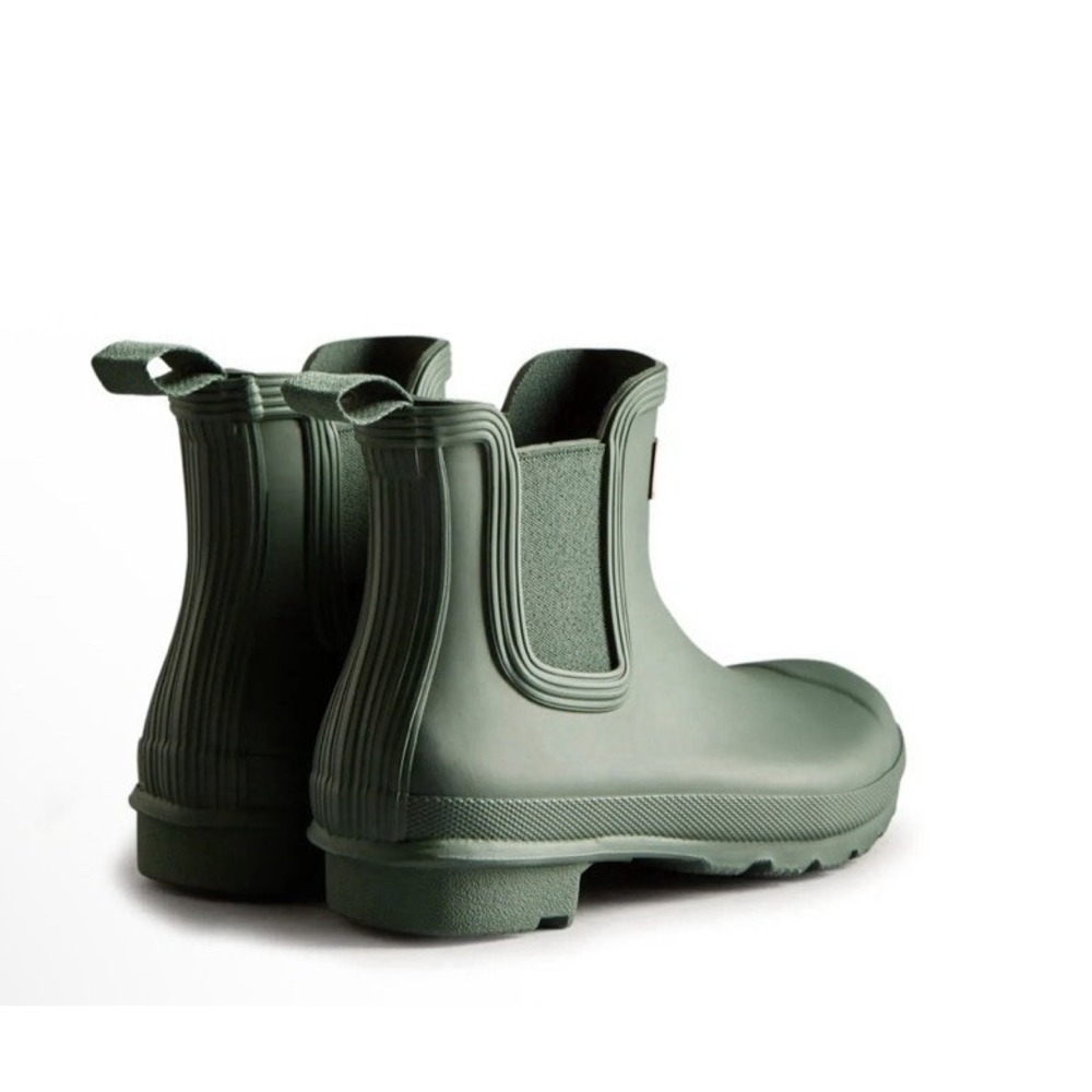 Hunter Original Chelsea Boot Hunter Green‎ Womens 6 EU 37 Ankle Rain New - Picture 2 of 6